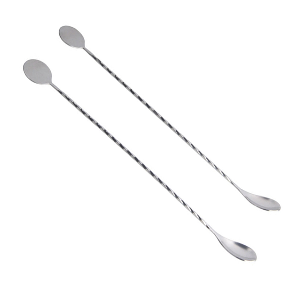 Bar Spoon Twisted - 2Pcs Stainless Steel Cocktail Bar Spoon
