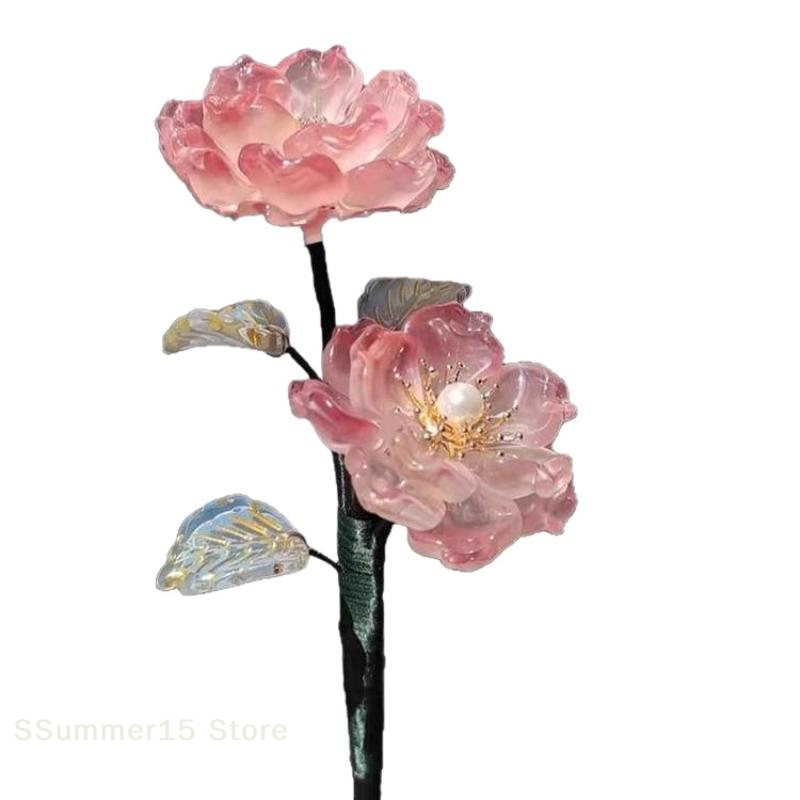 Old Fashioned Glass - 【R】1pc Exquisite Glass Hair Accessories Ethnic