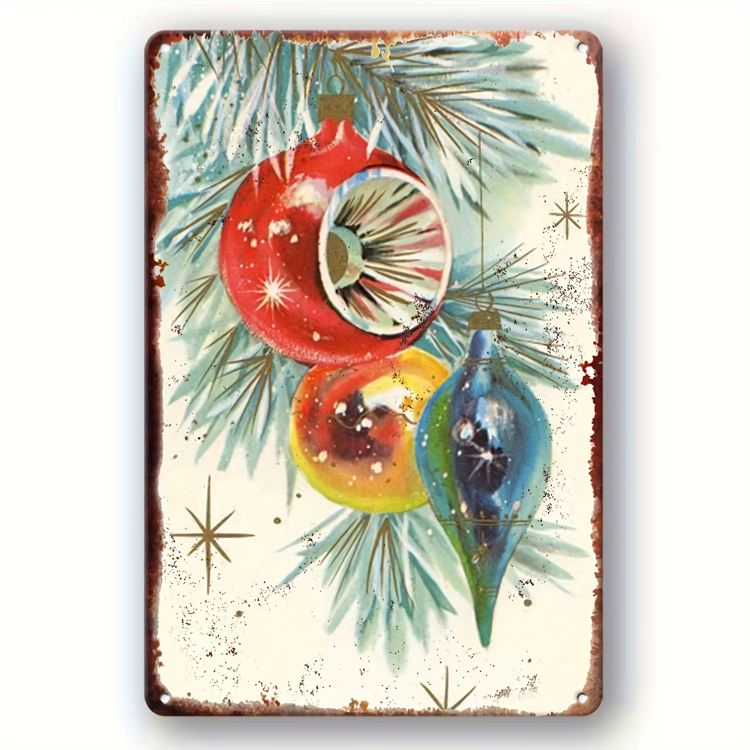 Home Bar Signs - Vintage Christmas Metal Tin Sign -