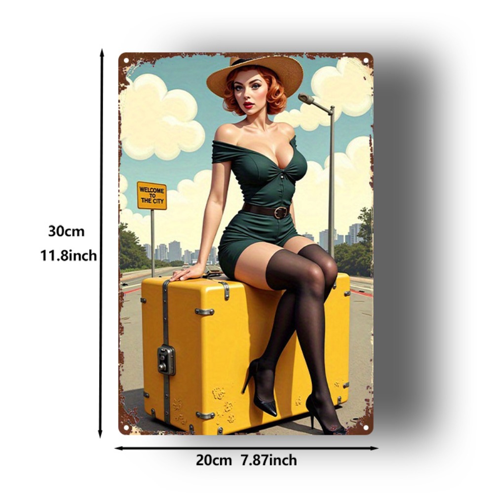 Vintage Beauty with Suitcase M - Home Bar And Kitchen のレビューと価格
