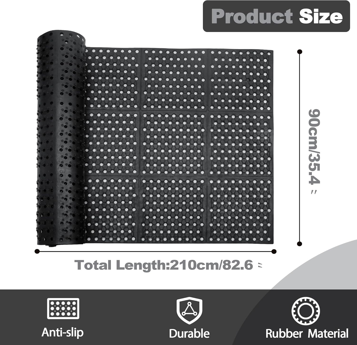 Commercial Anti-Fatigue Draina - Bar Mat Rubber のレビューと価格