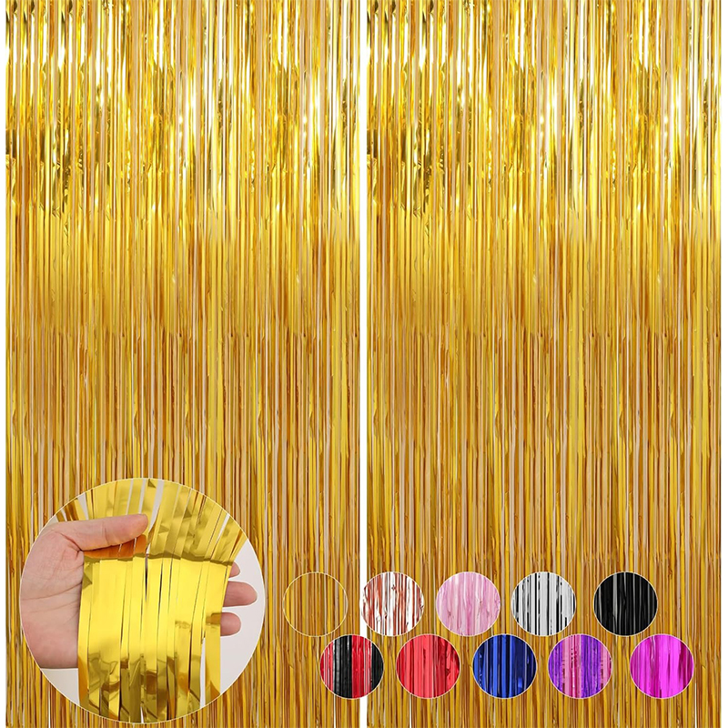 2M Glitter Gold Tinsel Fringe  - Home Bargains のレビューと価格