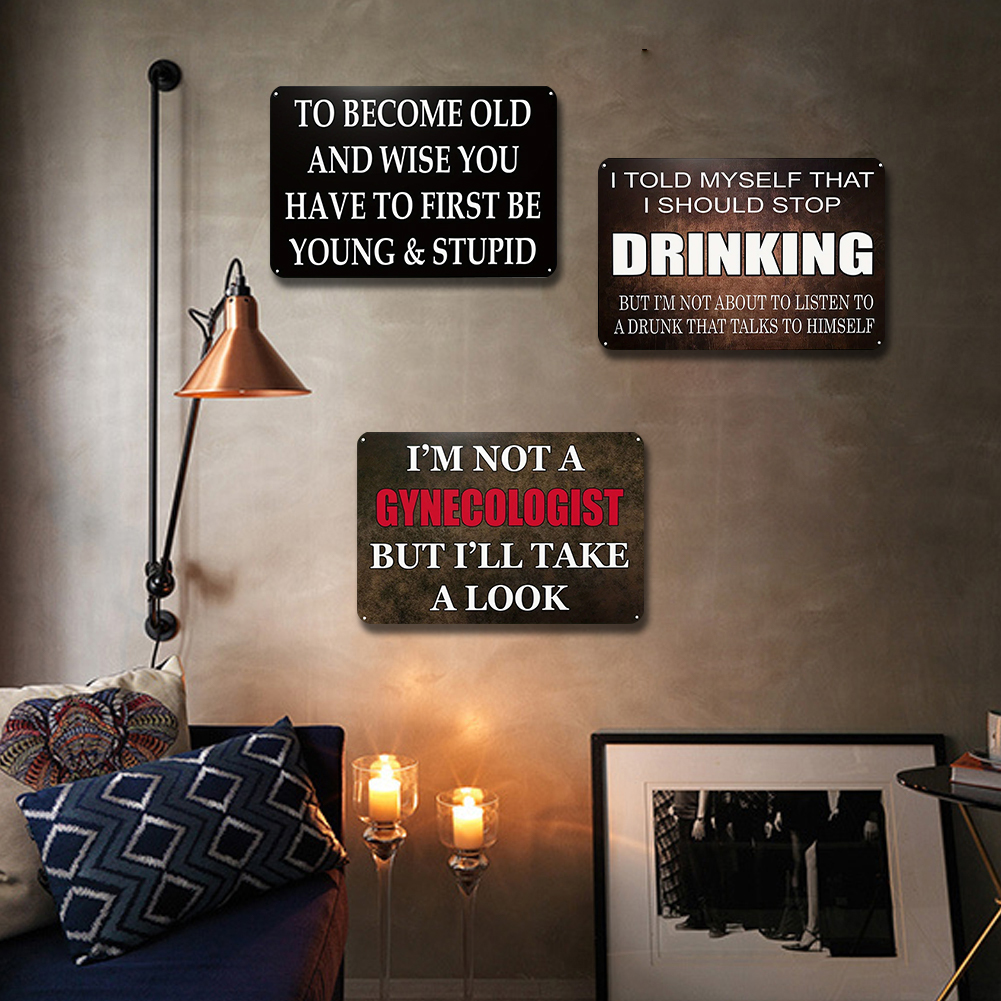 Stylish Iron Drawing Metal Sig - Home Bar And Coffee のレビューと価格