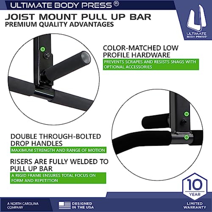 Joist Mount Pull Up Bar for Ho - Home Bar And Gym のレビューと価格