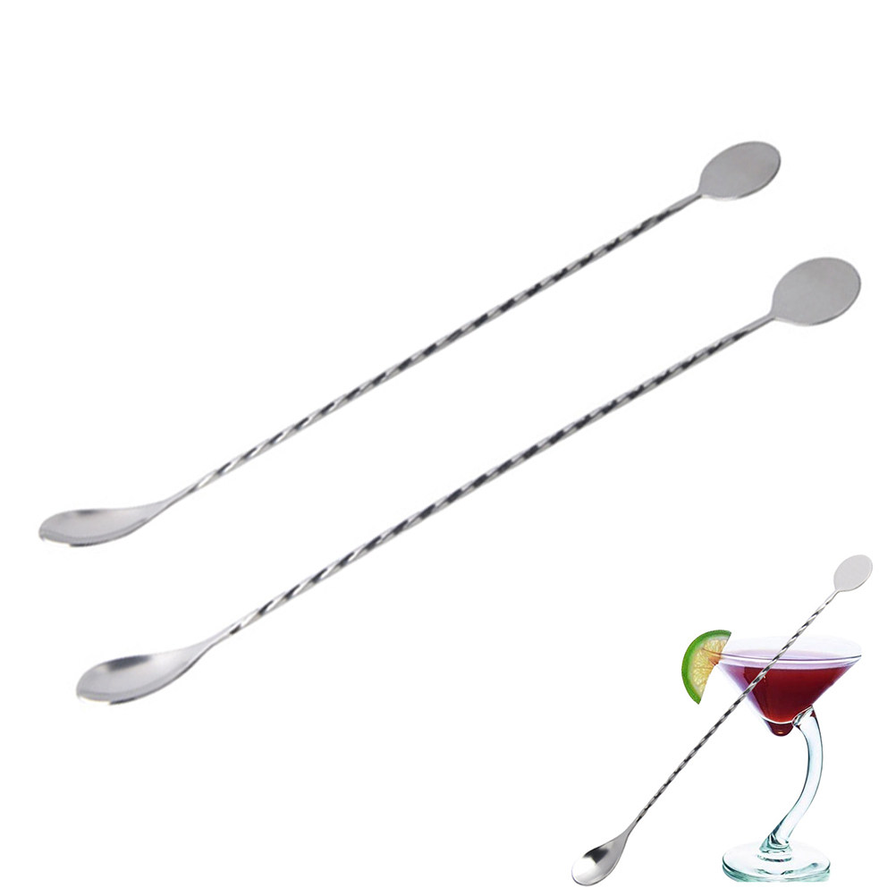 2Pcs Stainless Steel Cocktail  - Bar Spoon Twisted のレビューと価格
