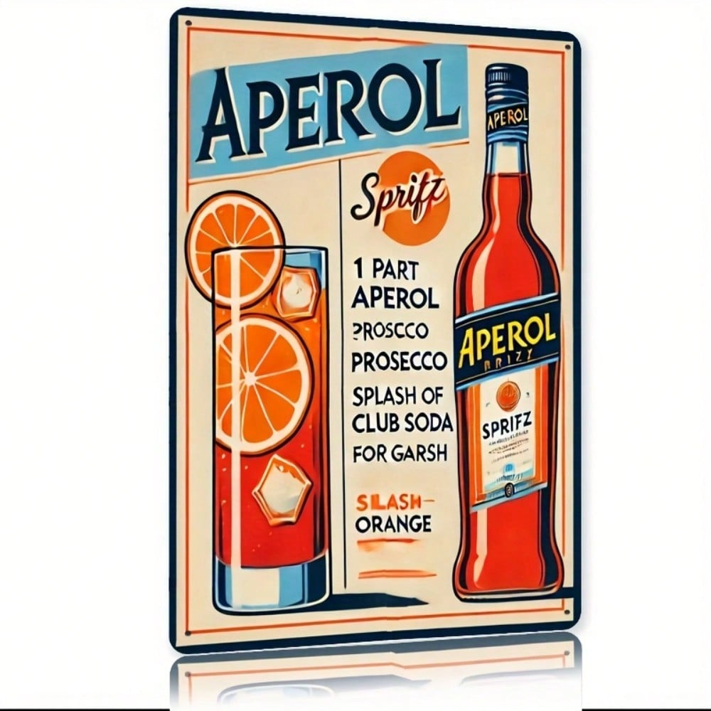 Vintage Aperol Spritz Metal Si - Home Bar And Kitchen のレビューと価格
