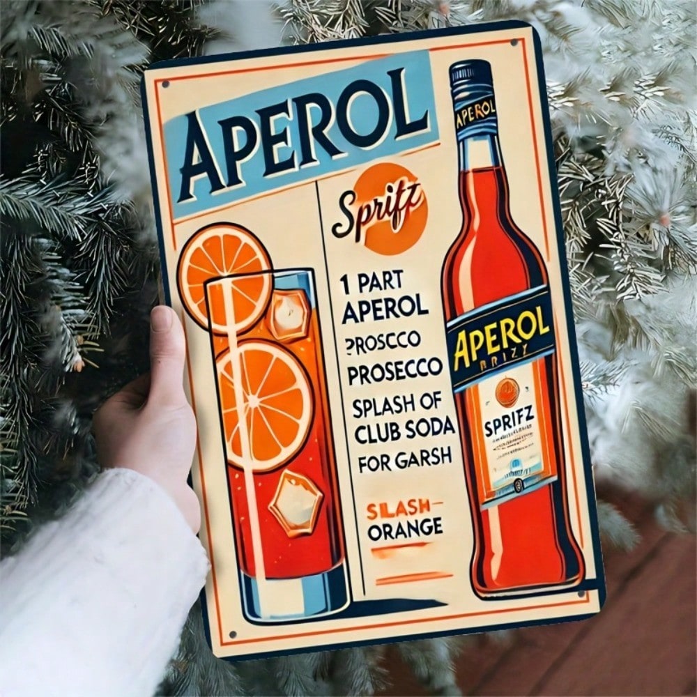 Vintage Aperol Spritz Metal Si - Home Bar And Kitchen のレビューと価格