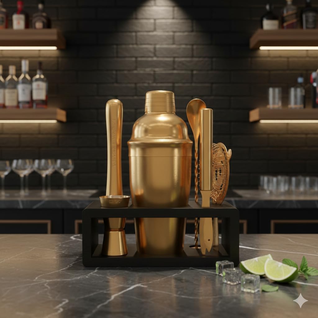 Antique Gold Cocktail Shaker S - Cocktail Recipe Book のレビューと価格