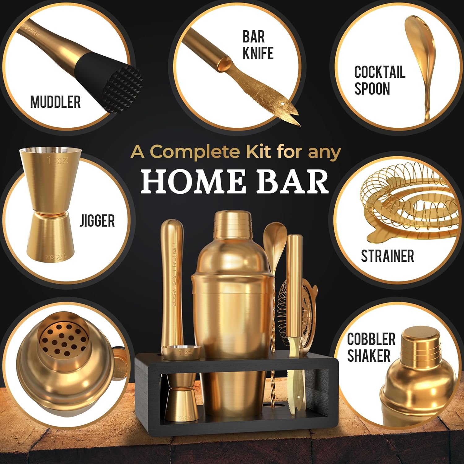 Antique Gold Cocktail Shaker S - Cocktail Recipe Book のレビューと価格