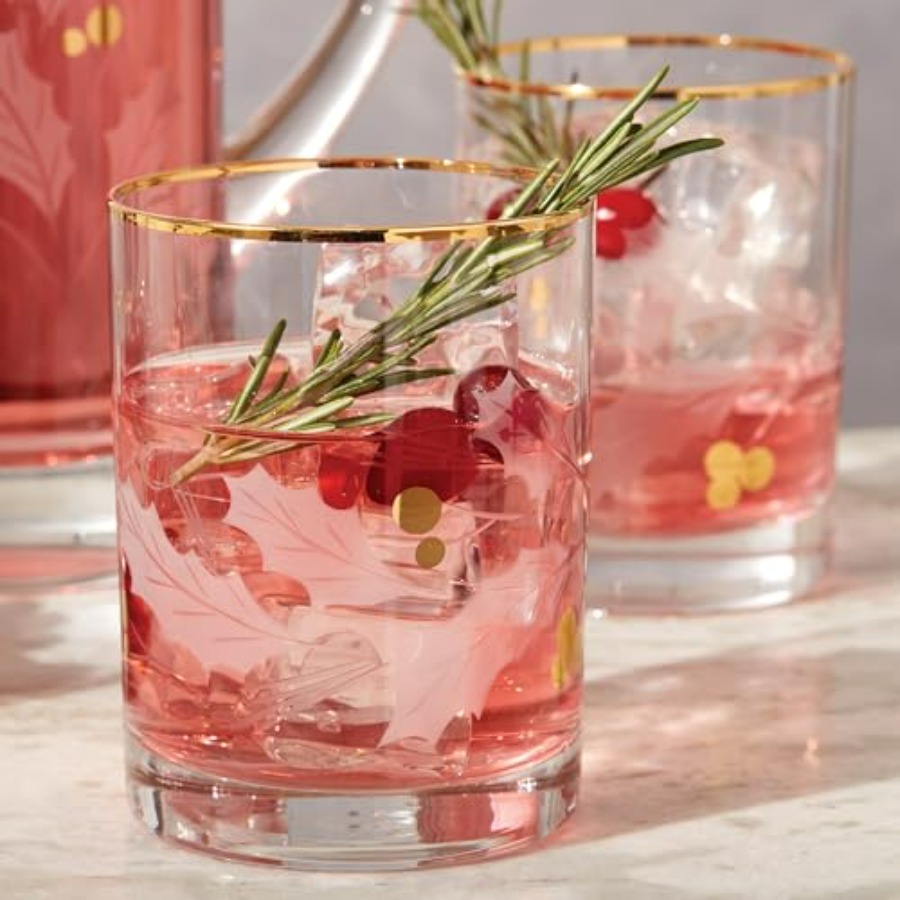 886861 Holiday Gold 4Piece Dou - Old Fashioned Glass のレビューと価格