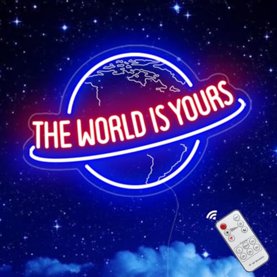 The World Is Yours Neon Sign,  - Home Bar Signs のレビューと価格