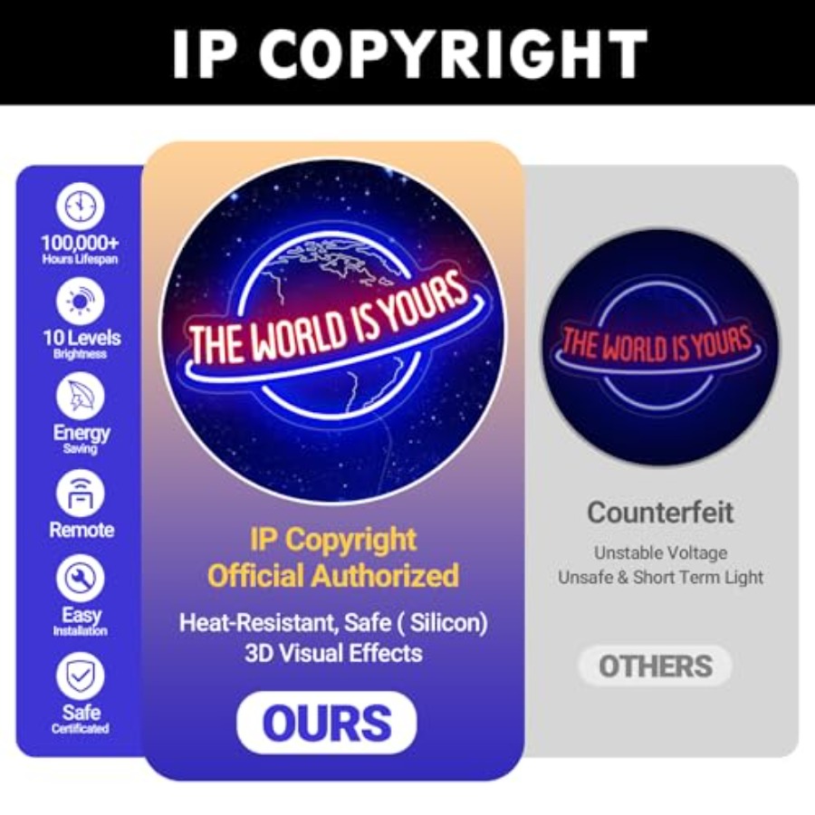 The World Is Yours Neon Sign,  - Home Bar Signs のレビューと価格