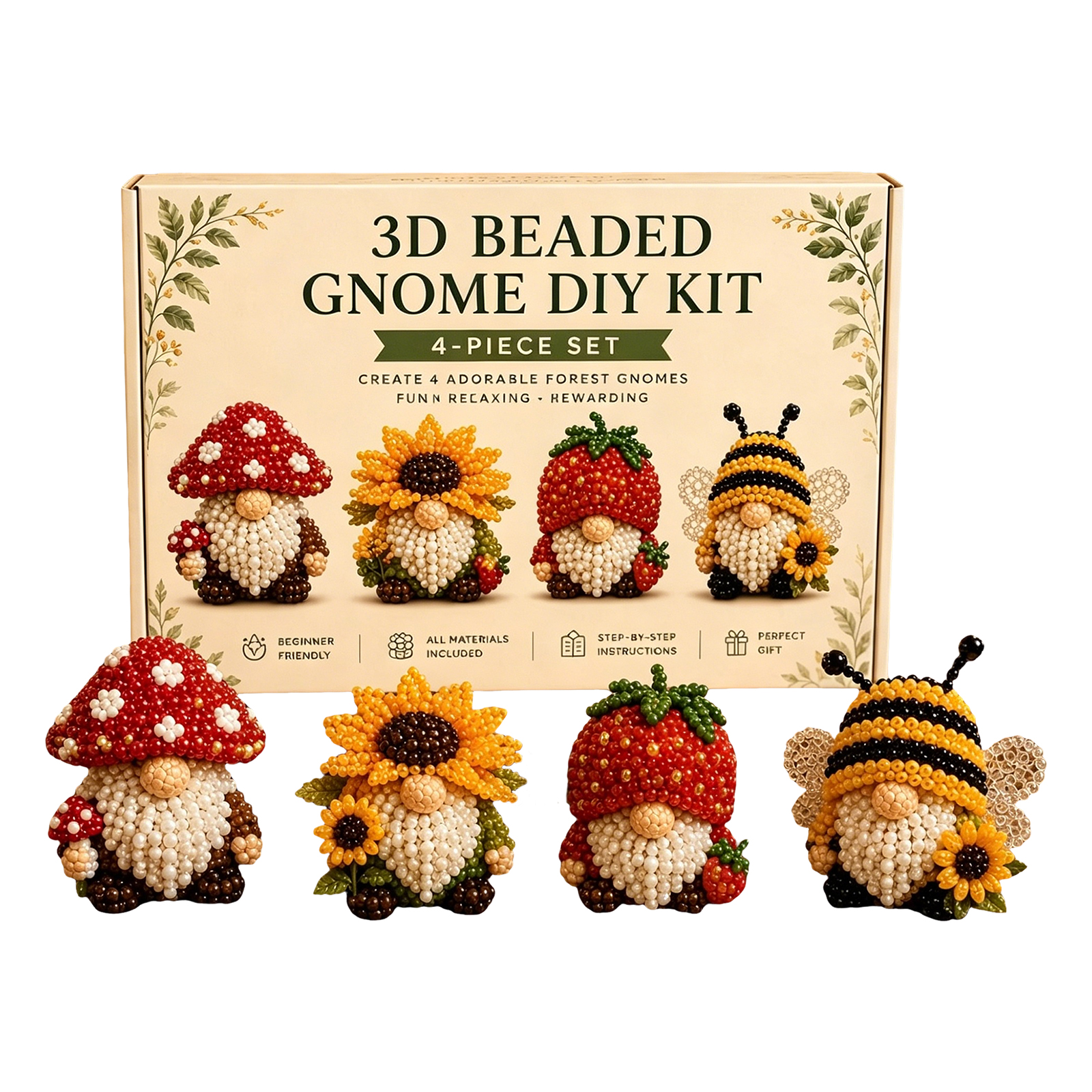 3D Beaded Gnome DIY Kit with F - Home Bargains のレビューと価格