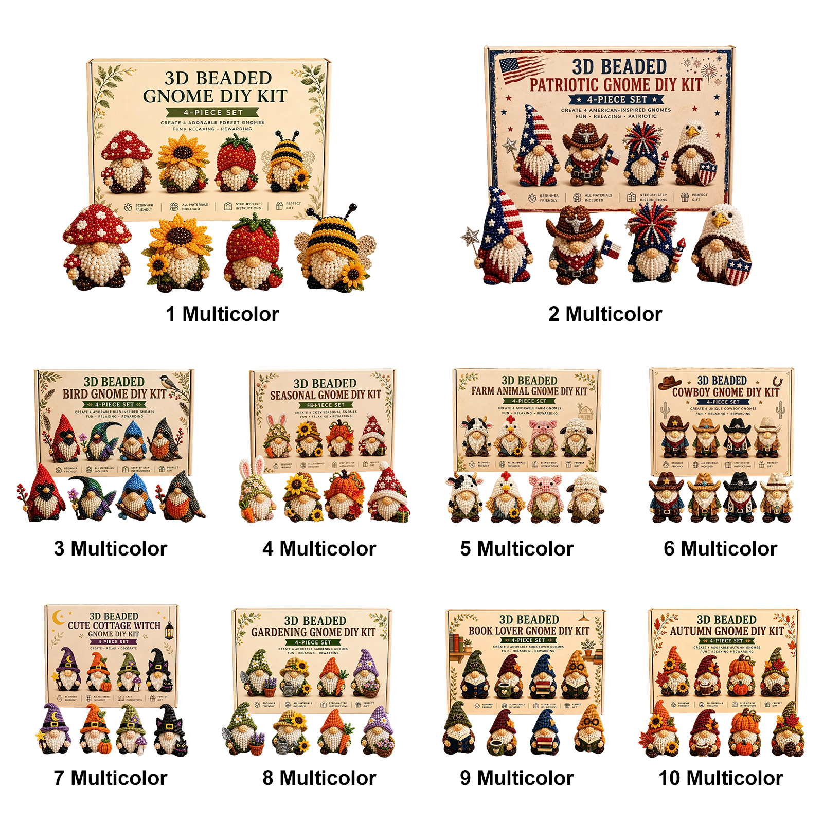 3D Beaded Gnome DIY Kit with F - Home Bargains のレビューと価格