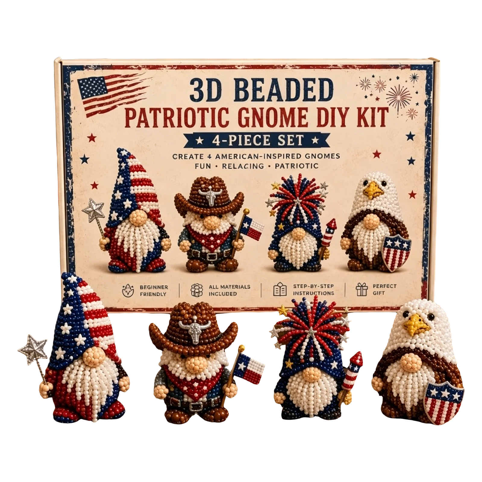 3D Beaded Gnome DIY Kit with F - Home Bargains のレビューと価格