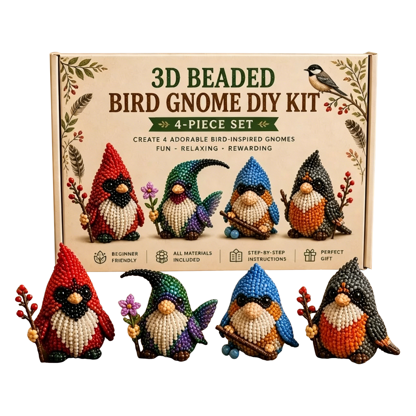 3D Beaded Gnome DIY Kit with F - Home Bargains のレビューと価格