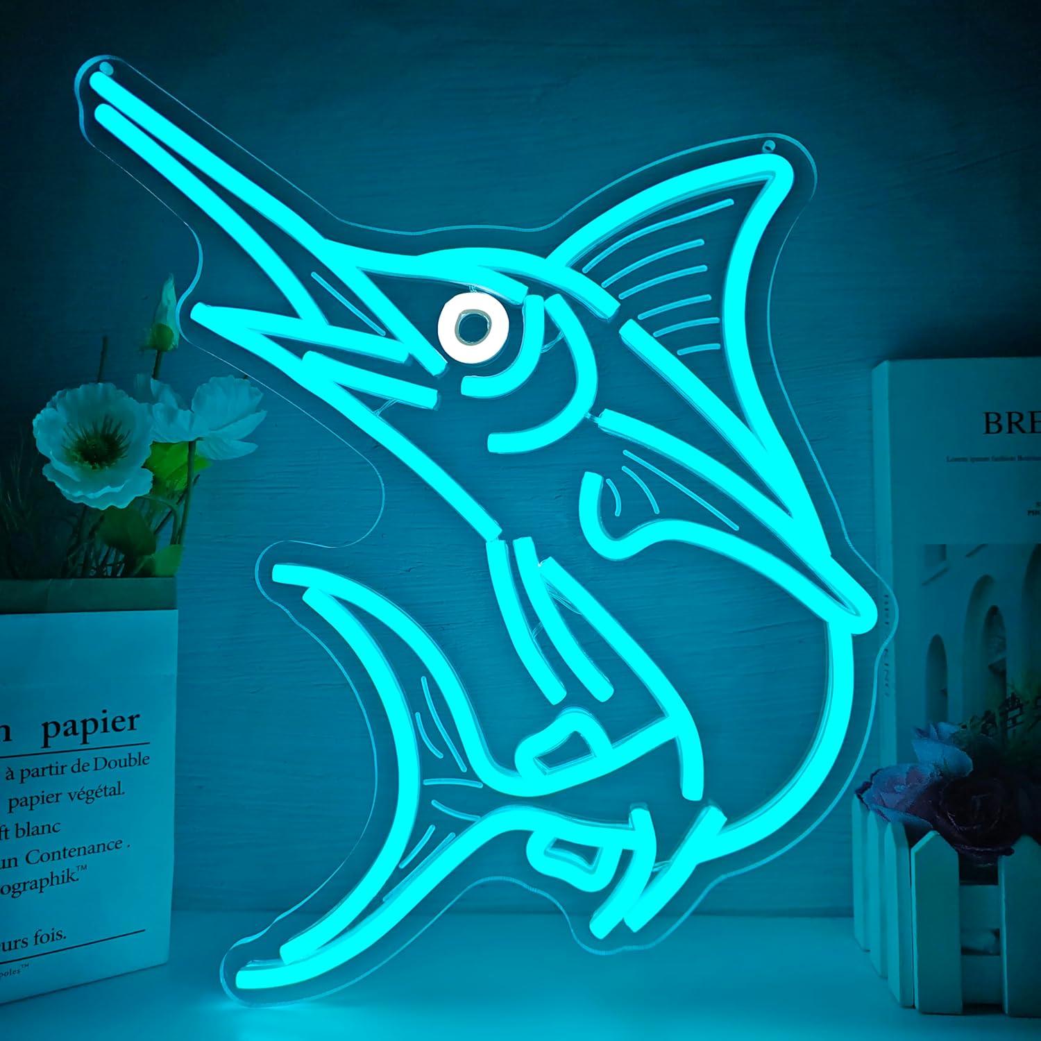 Marlin Fish Neon Sign Deep Sea - Home Bar And Restaurant のレビューと価格