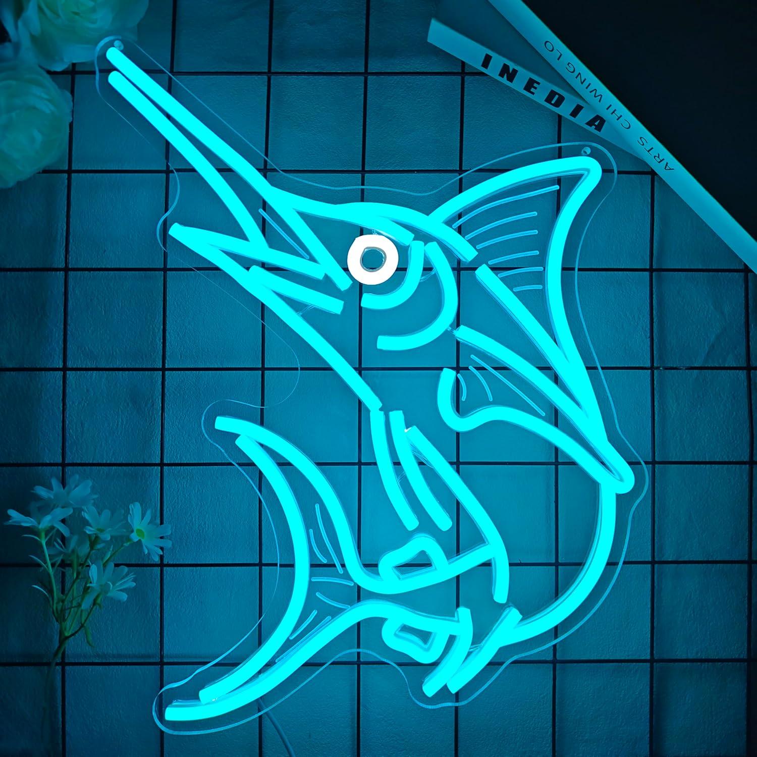 Marlin Fish Neon Sign Deep Sea - Home Bar And Restaurant のレビューと価格