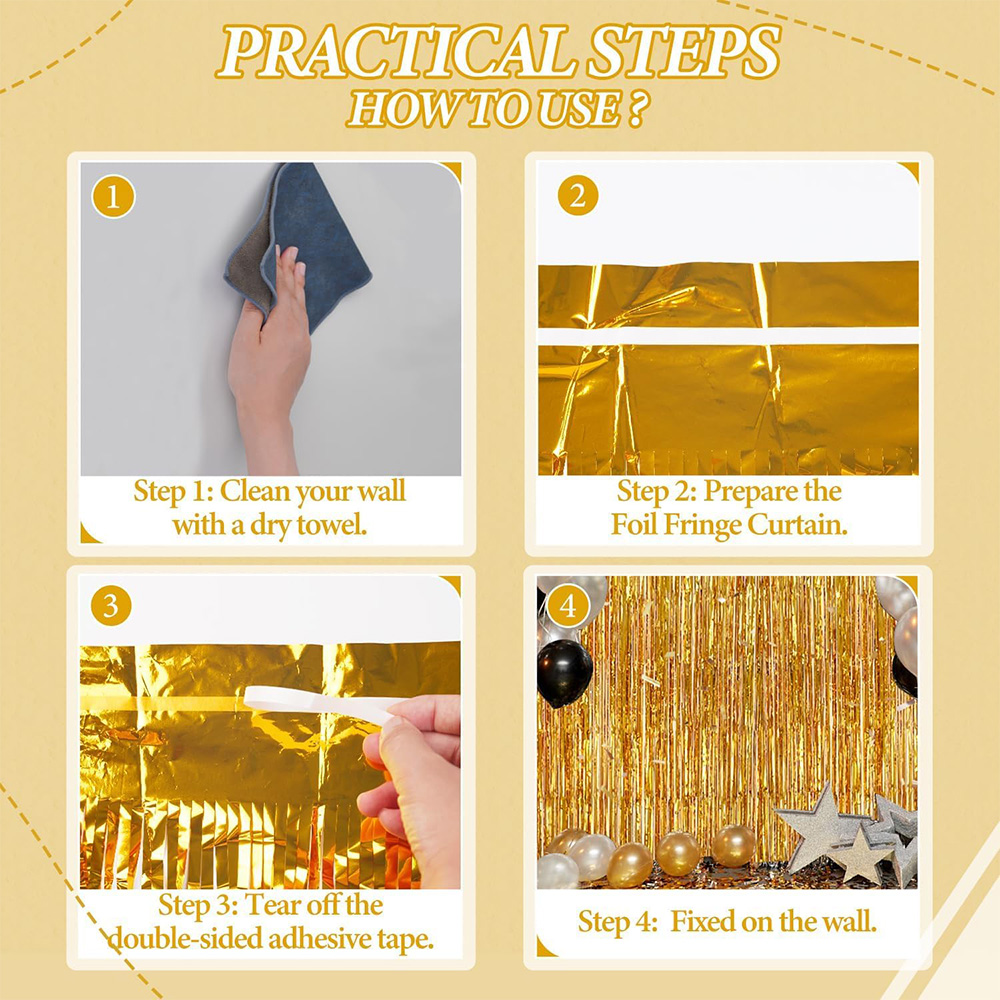 2Pack Gold Metallic Foil Tinse - Home Bargains のレビューと価格