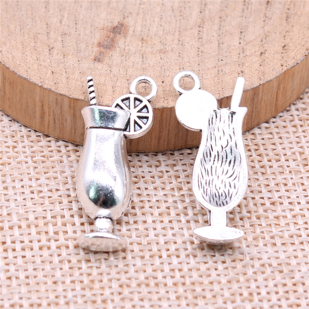 4pcs 12x28mm Antique Silver Co - Old Fashioned Glass のレビューと価格