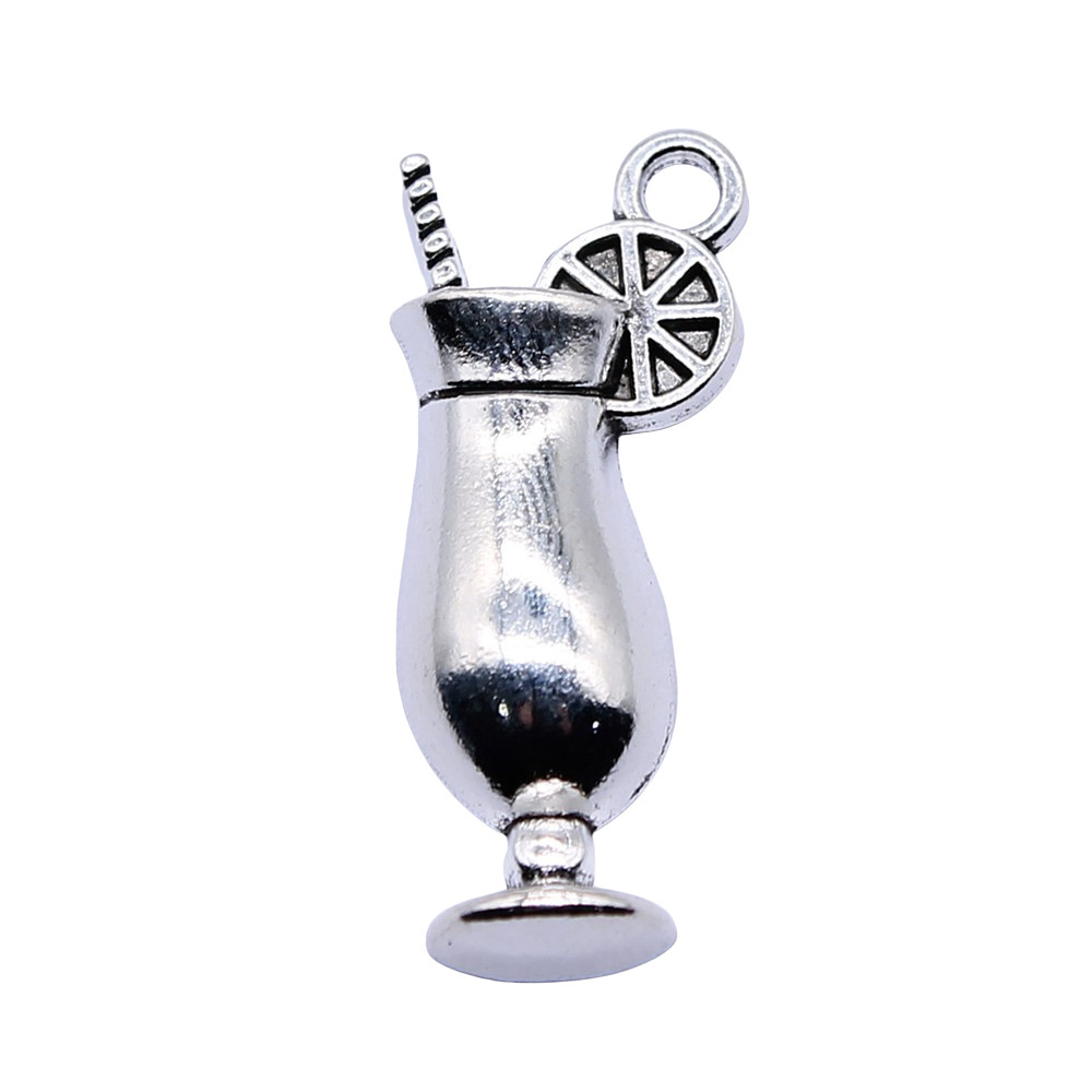 4pcs 12x28mm Antique Silver Co - Old Fashioned Glass のレビューと価格