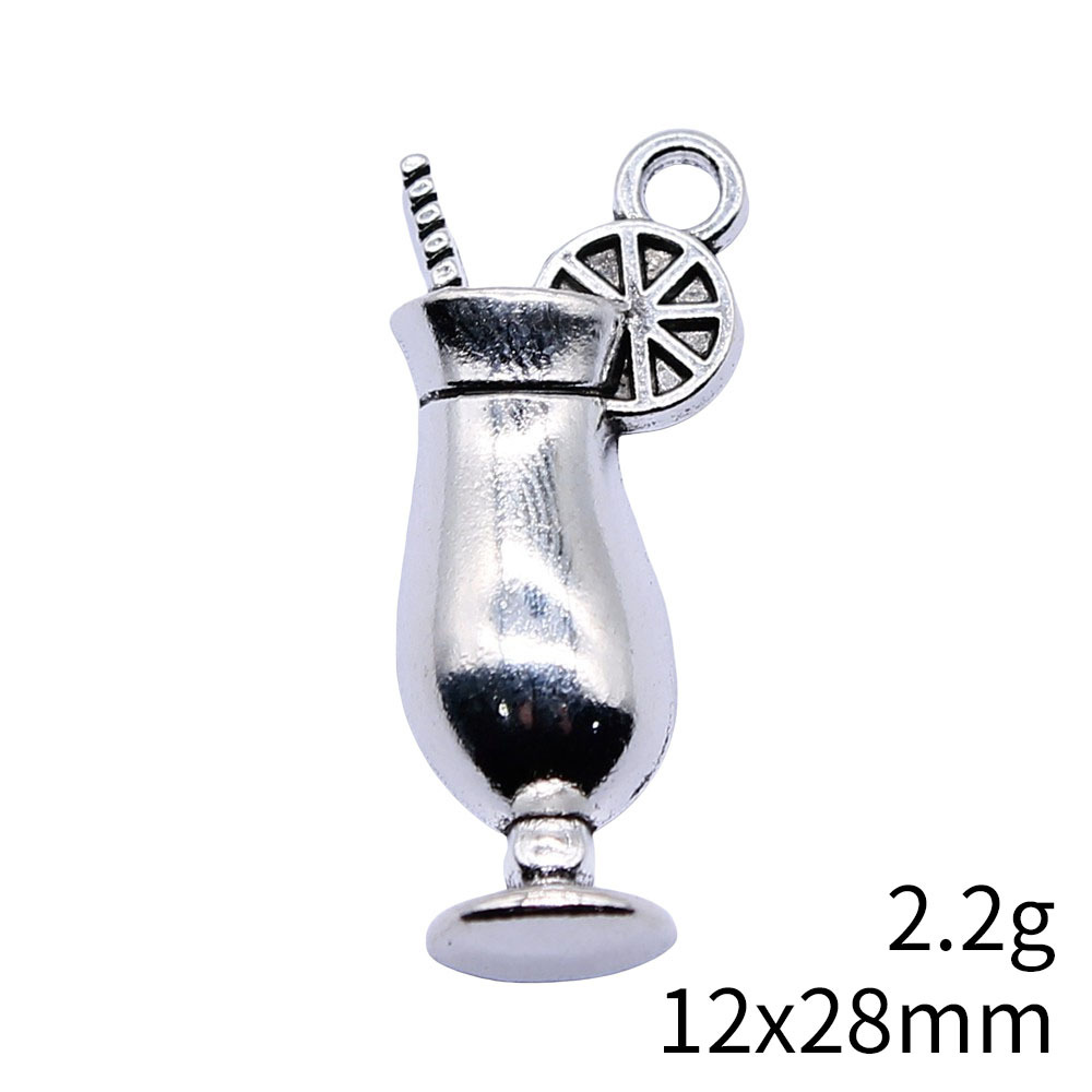 4pcs 12x28mm Antique Silver Co - Old Fashioned Glass のレビューと価格