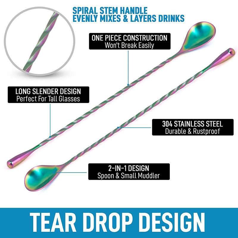 30cm/40cm/50cm Teardrop Cockta - Bar Spoon Twisted のレビューと価格
