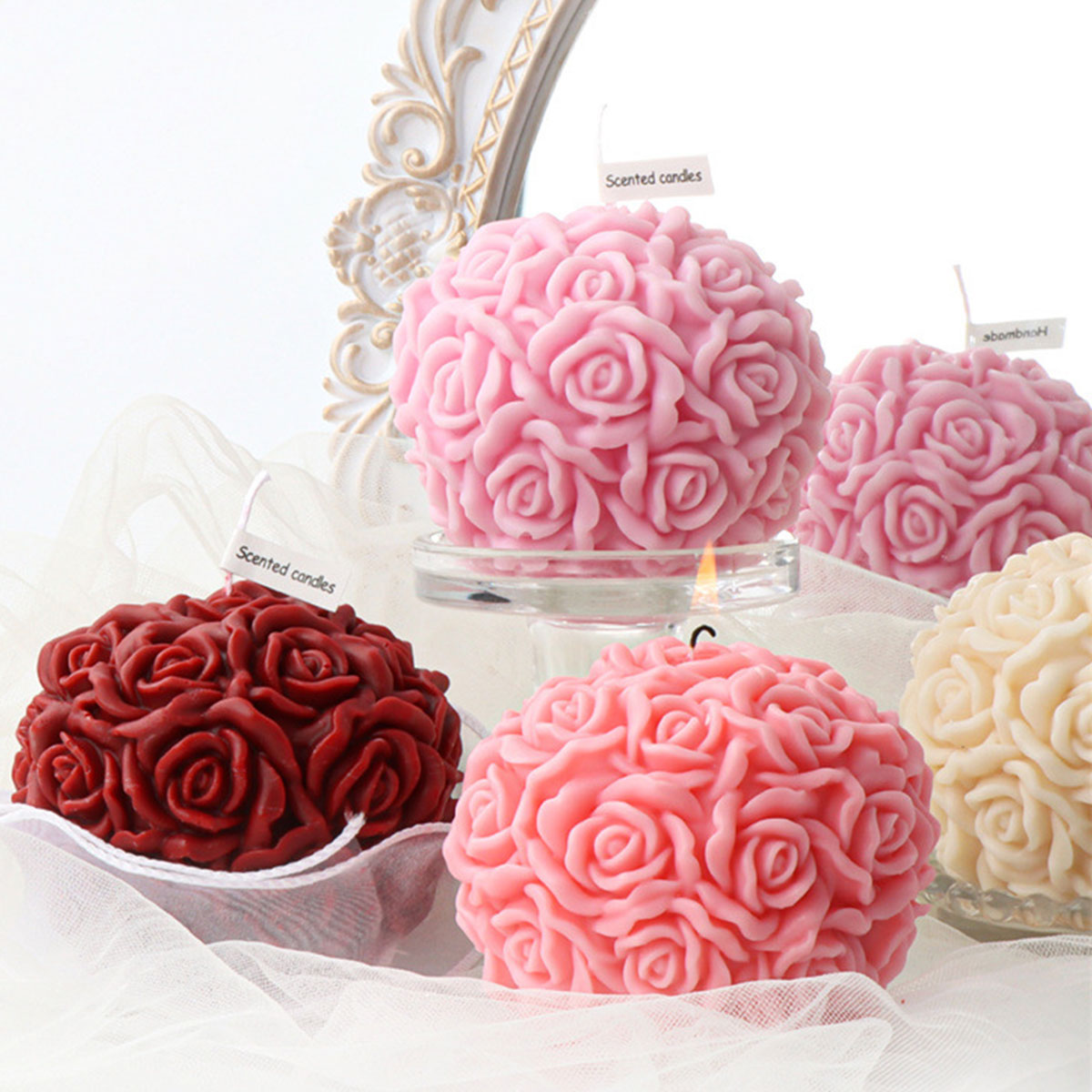 Multi Size Flower Series Candl - Ice Mold Sphere のレビューと価格
