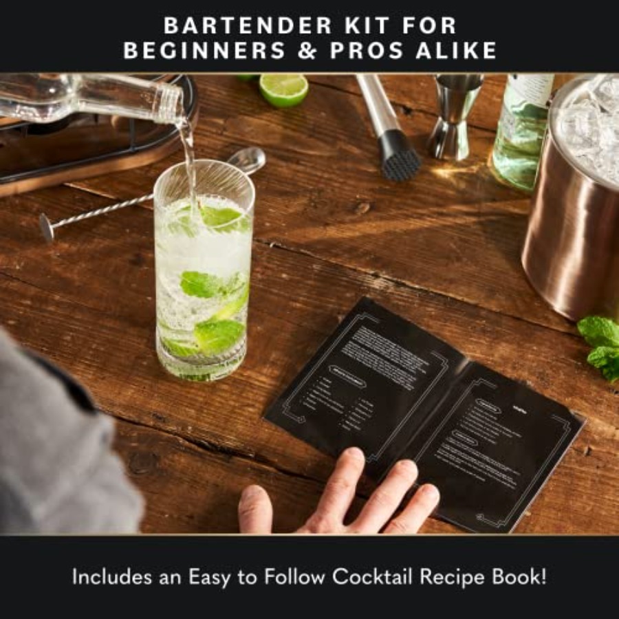 Bartender Kit - 22-Piece Cockt - Cocktail Recipe Book のレビューと価格