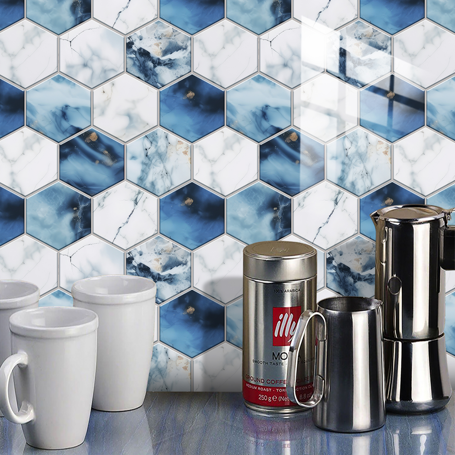 5 Styles Flat Hexagon Marble E - Home Bar Sink のレビューと価格