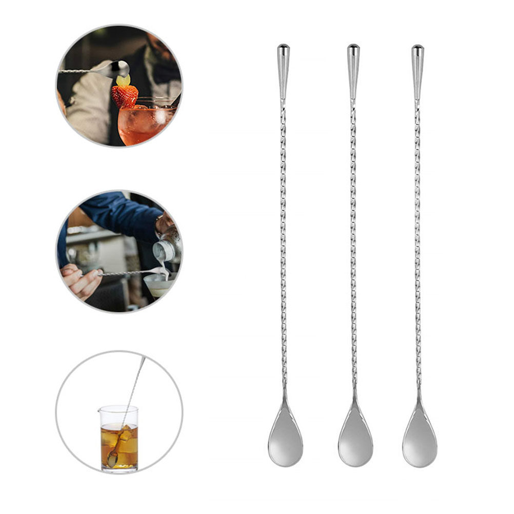 2Pcs Long Stainless Steel Cock - Bar Spoon Twisted のレビューと価格