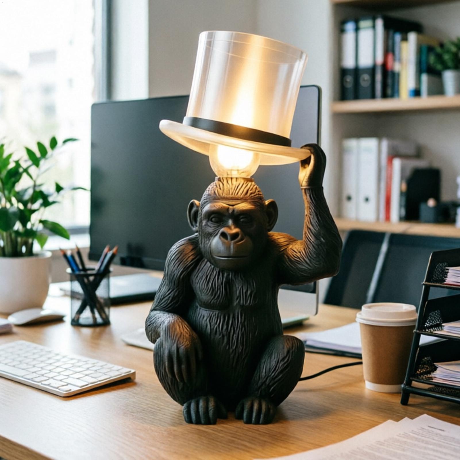Monkey Lamp Top Hat Monkey Res - Home Bar Setup のレビューと価格