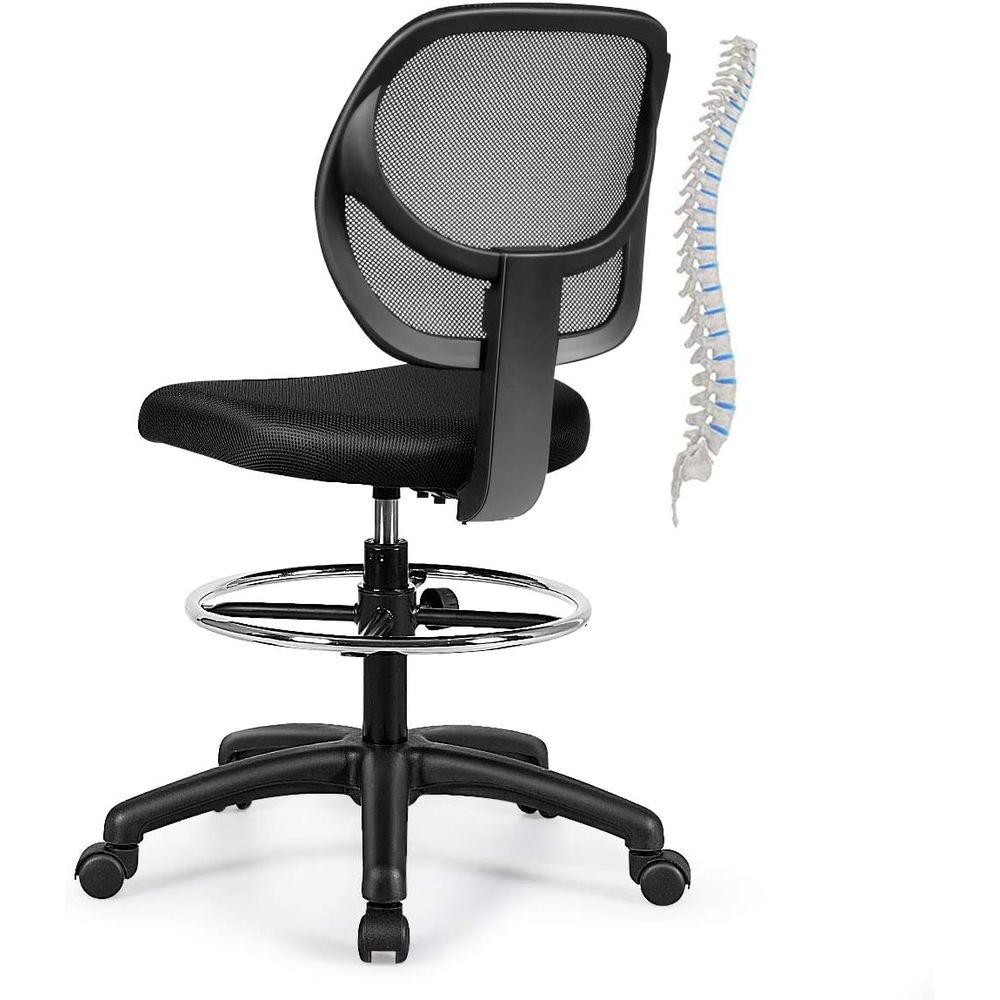 Ergonomic Black Mesh Swivel Of - Home Bar And Kitchen のレビューと価格