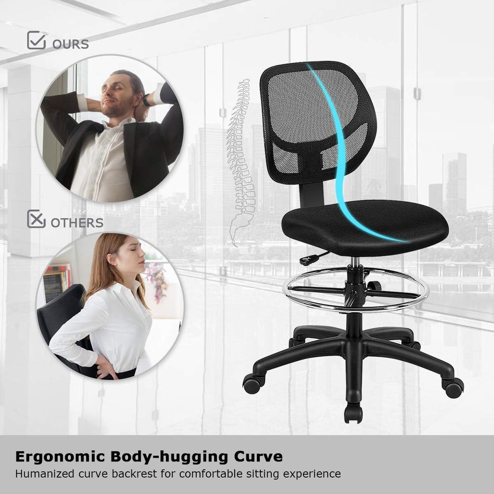 Ergonomic Black Mesh Swivel Of - Home Bar And Kitchen のレビューと価格