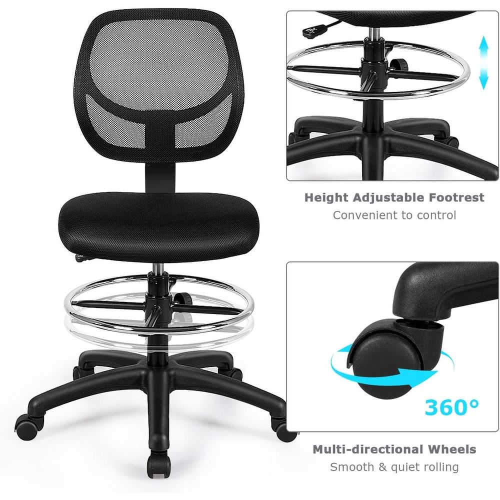 Ergonomic Black Mesh Swivel Of - Home Bar And Kitchen のレビューと価格