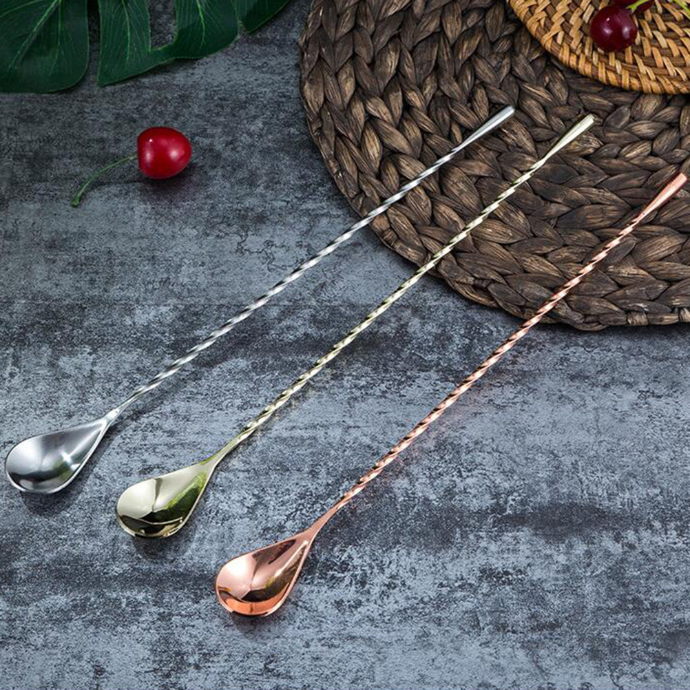 High Polish Stainless Steel Ba - Bar Spoon Twisted のレビューと価格