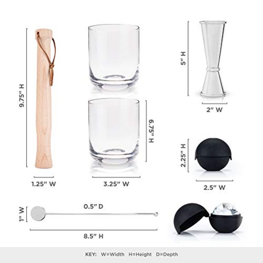 7-Piece Bartender Kit - 2 Crys - Ice Mold Sphere のレビューと価格