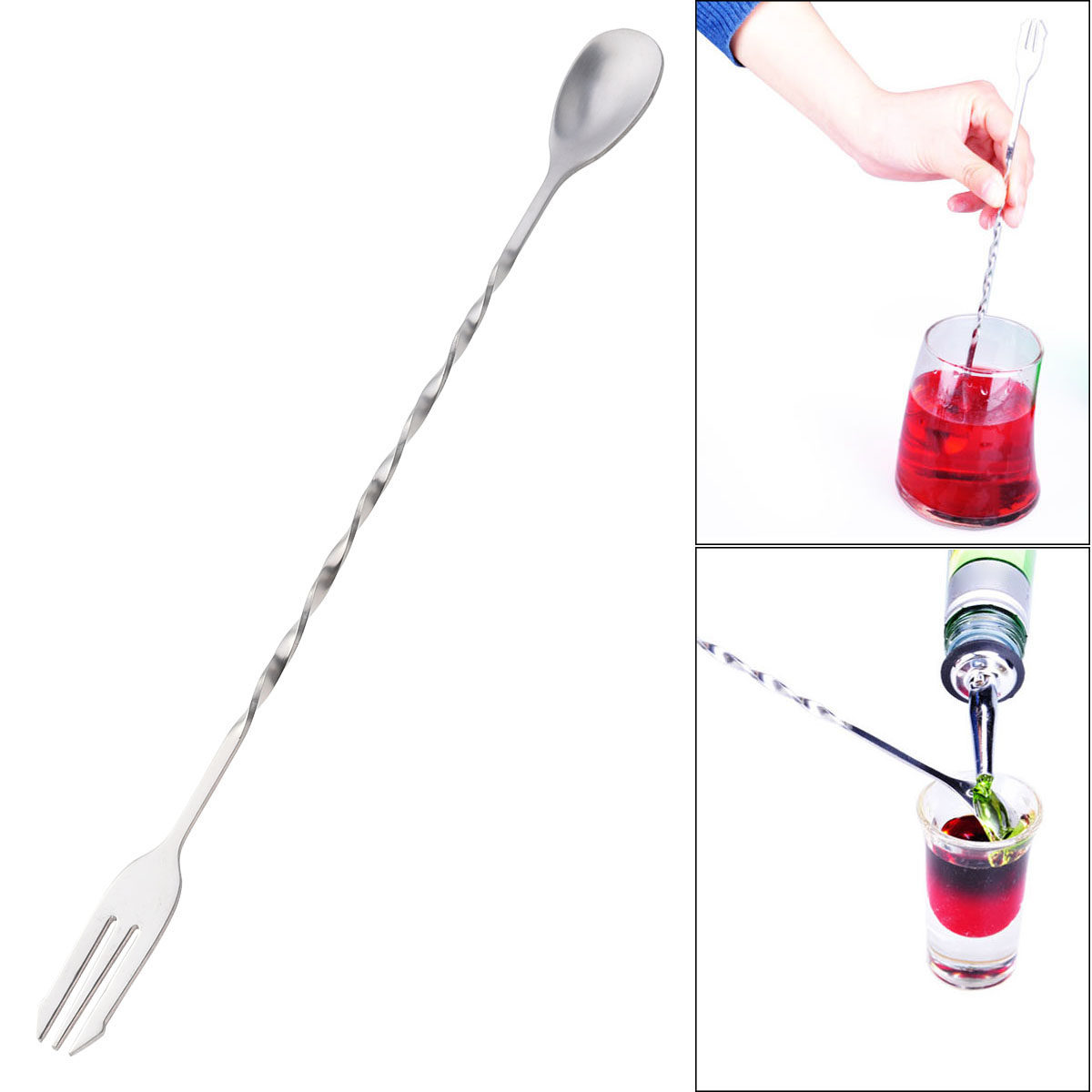 Professional 304 Stainless Ste - Bar Spoon Twisted のレビューと価格