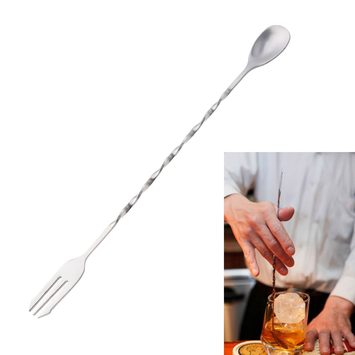 Professional 304 Stainless Ste - Bar Spoon Twisted のレビューと価格