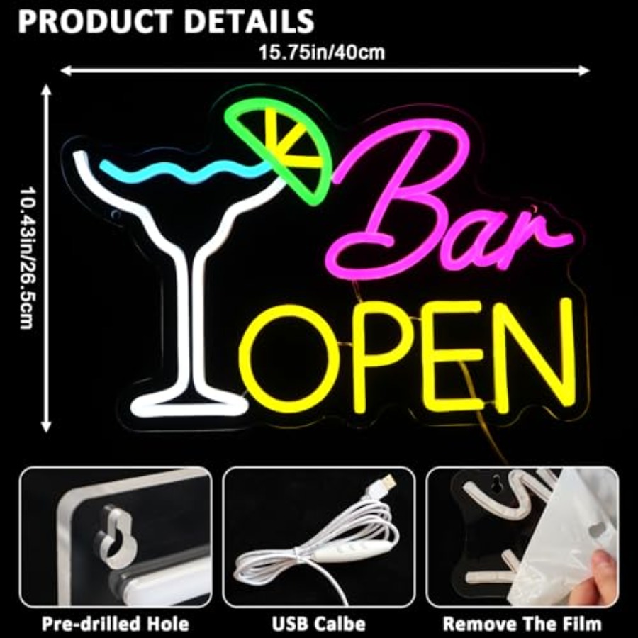 Sign for Business, Neon Open S - Home Bar Signs のレビューと価格