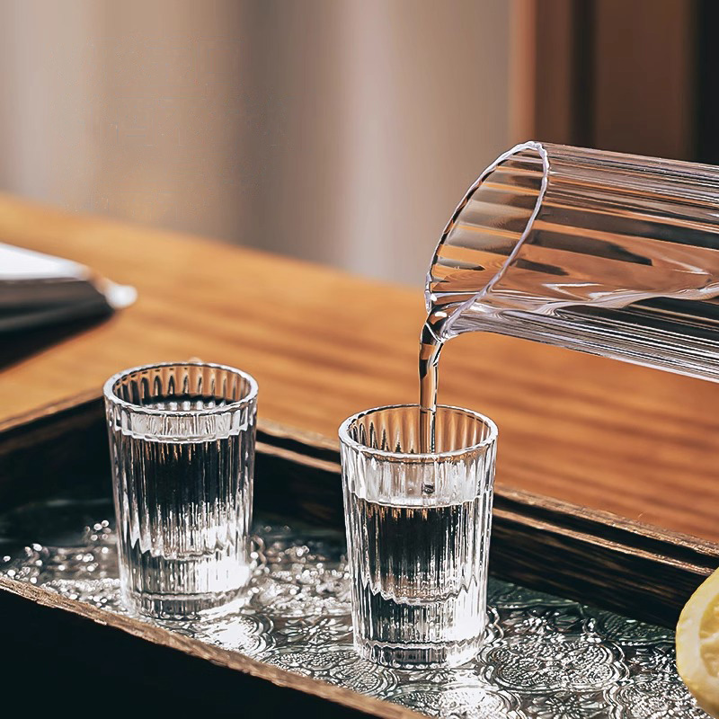 6pcs Set 20ml Striped Foreign  - Old Fashioned Glass のレビューと価格