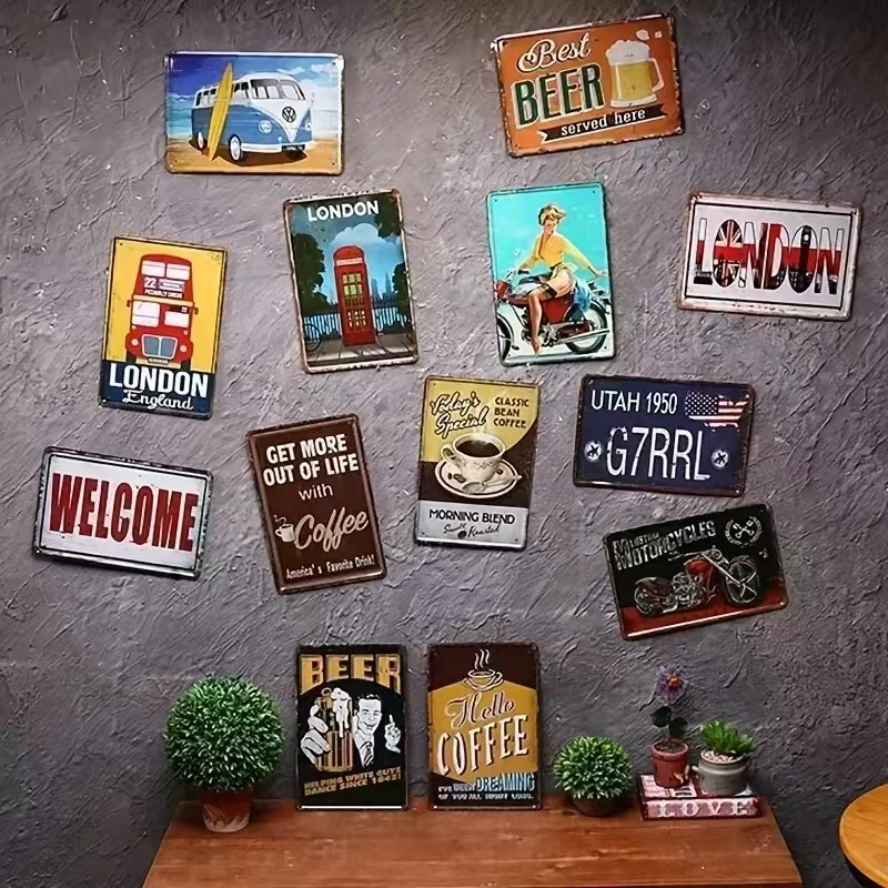 Custom Iron Wall Decor Vintage - Home Bar Word のレビューと価格