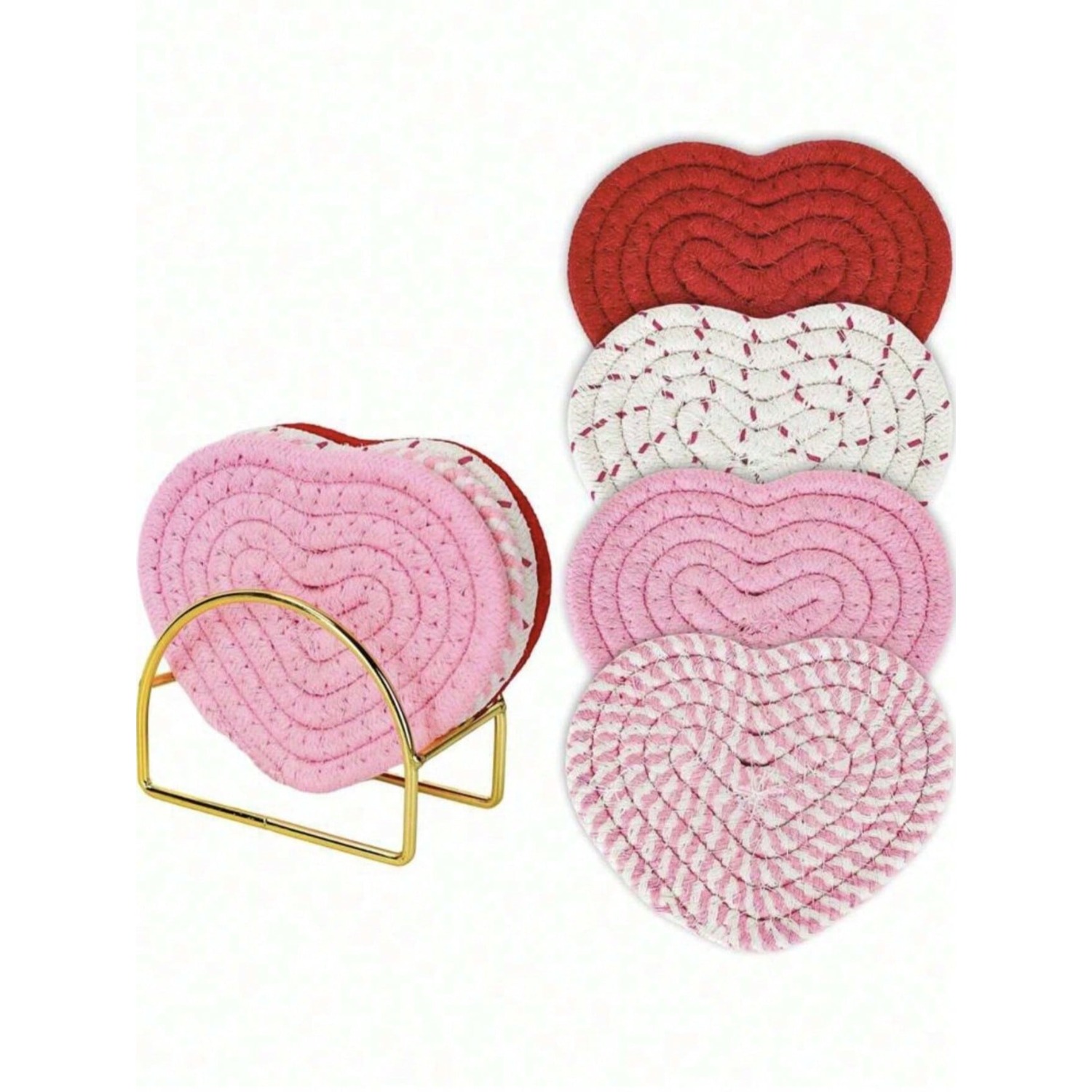 4pcs Valentine's Day Heart Sha - Home Bar Shelf のレビューと価格