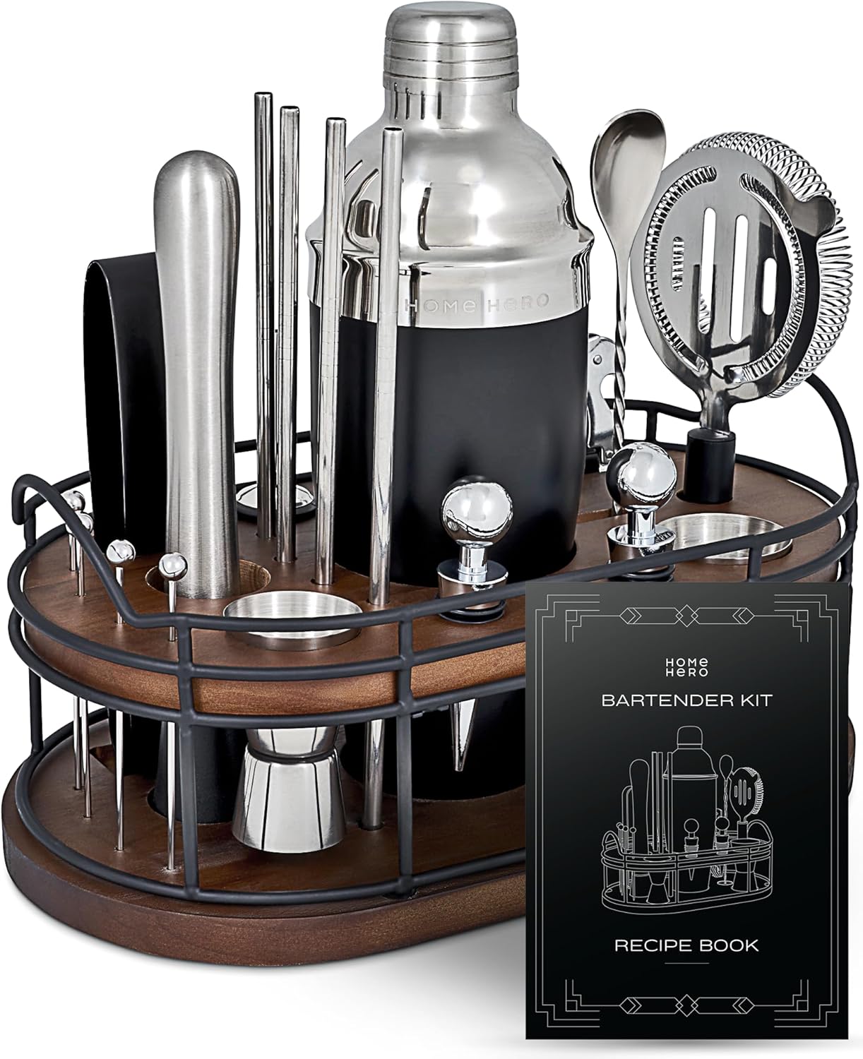 Bartender Kit - 22-Piece Cockt - Cocktail Recipe Book のレビューと価格