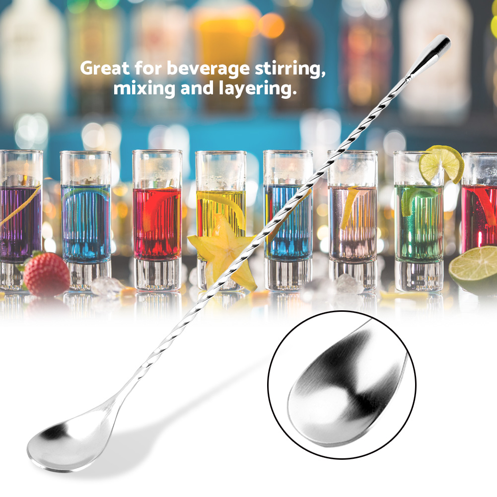 Stainless Steel Bar Wine Cockt - Bar Spoon Twisted のレビューと価格