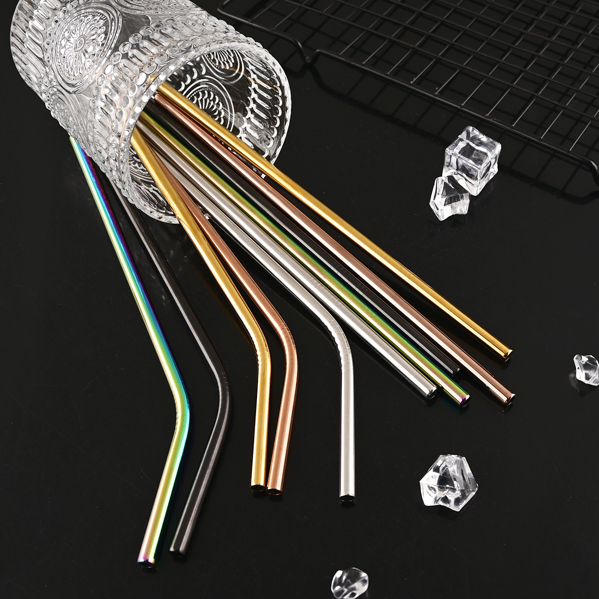 14Pcs Reusable Rose Gold Straw - Home Bar Setup のレビューと価格