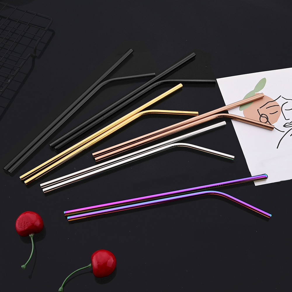 14Pcs Reusable Rose Gold Straw - Home Bar Setup のレビューと価格