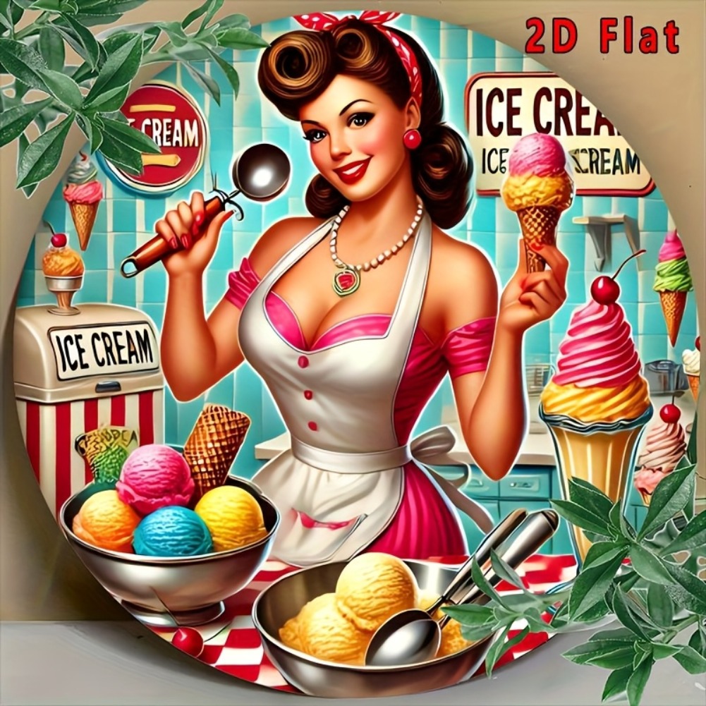 2D Flat 1pc, Round Ice Cream S - Home Bar And Kitchen のレビューと価格