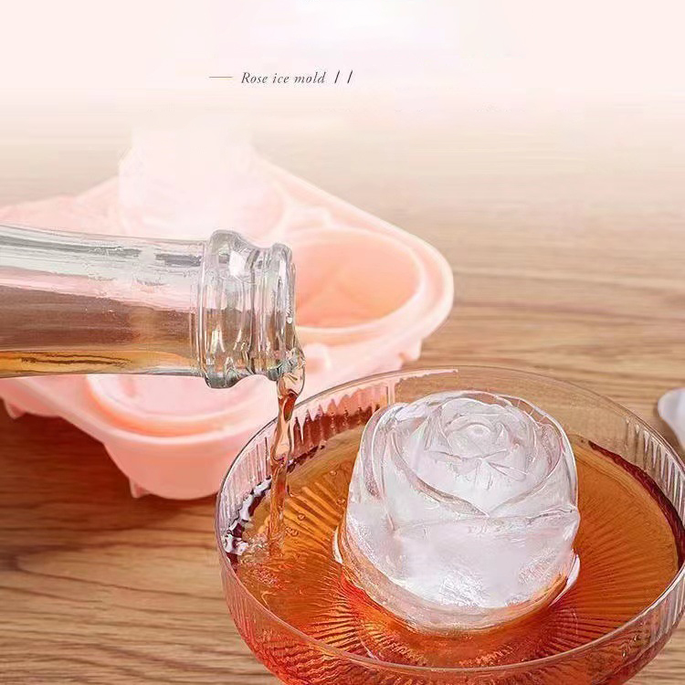 3D Rose Ice Molds 4 Holes Ice  - Ice Mold Sphere のレビューと価格