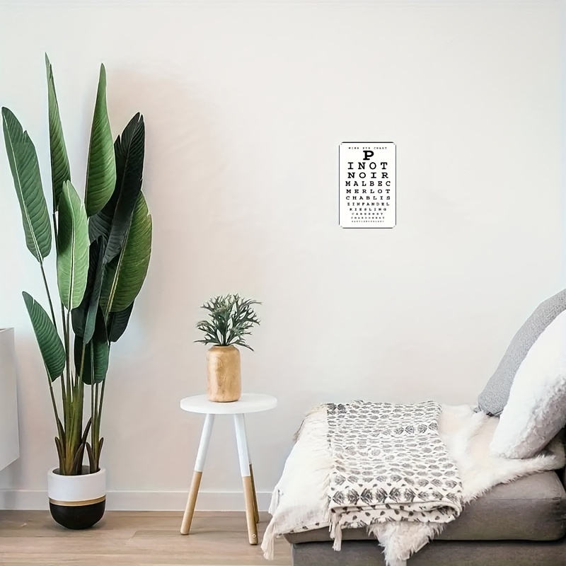 Vintage Wine Eye Chart Metal S - Home Bar And Kitchen のレビューと価格